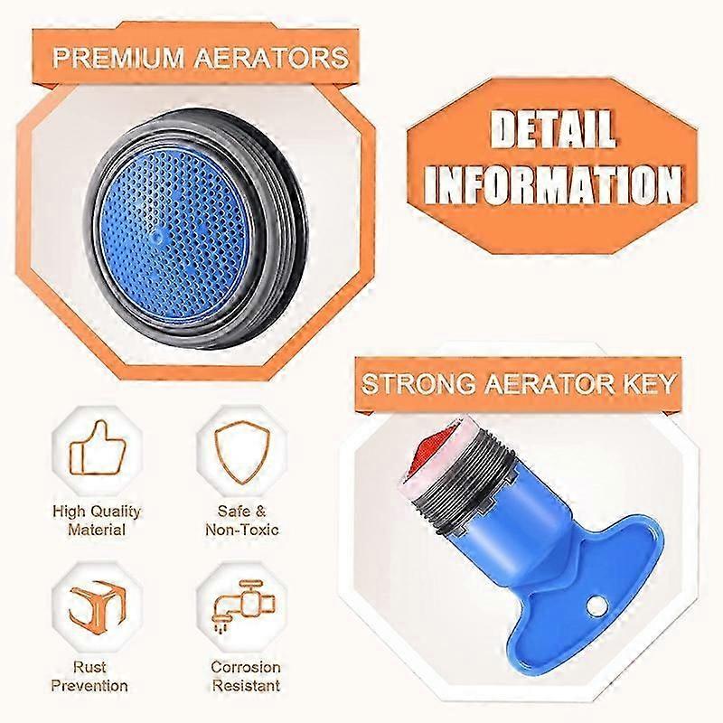 12 Pieces Faucet Aerator For Cache Aerators And 5 Pieces Cache Faucet Aerator Key Removal Wrenches Cache Aerators