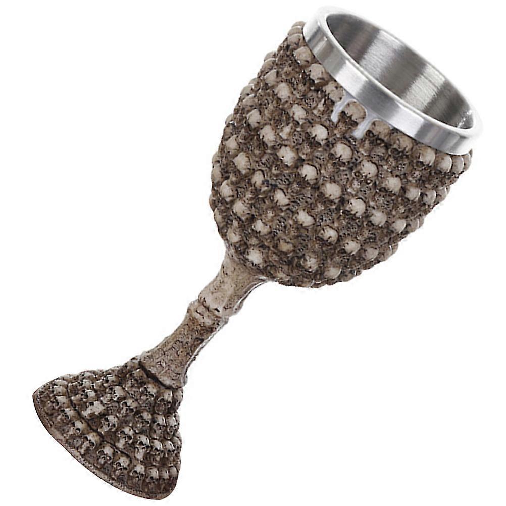 Unique Skull Shape Wine Goblet For Party Restaurant Drinking 18.5x8cm Simple Design 1Pcs