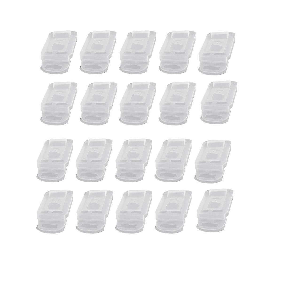 20PCS Contact Protection Cap Battery Holder for , Dust Cover Shield Case for 14.4V 18V Li-Ion Batte