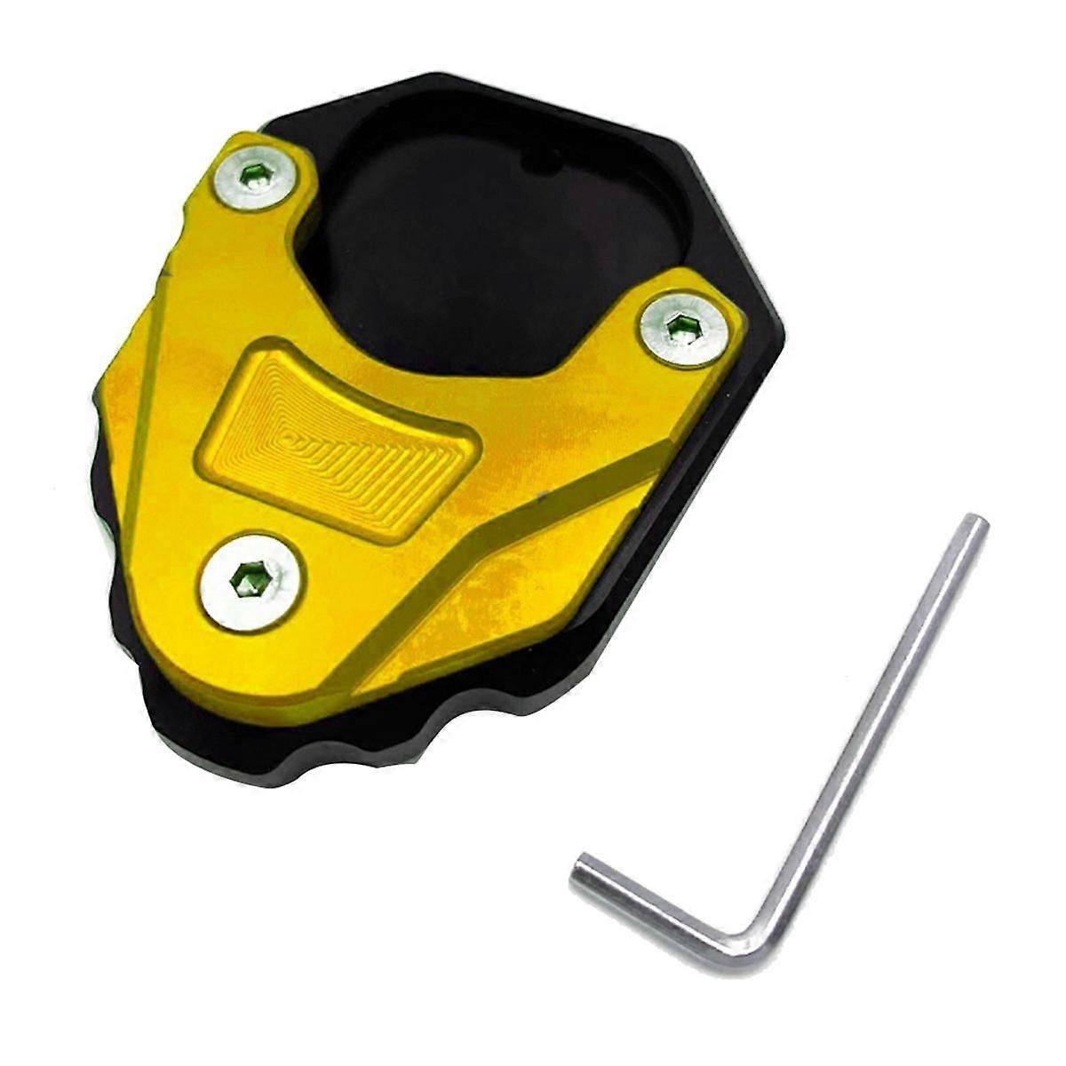 For C400GT C400X Motorcycle Foot Side Stand Pad Plate Kickstand Enlarger Support Extension Black+Ye