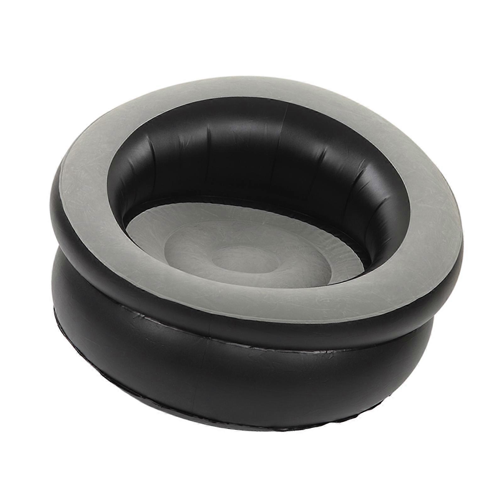 Inflatable Air Sofa Couch 78x75cm PVC Grey Lightweight 859g