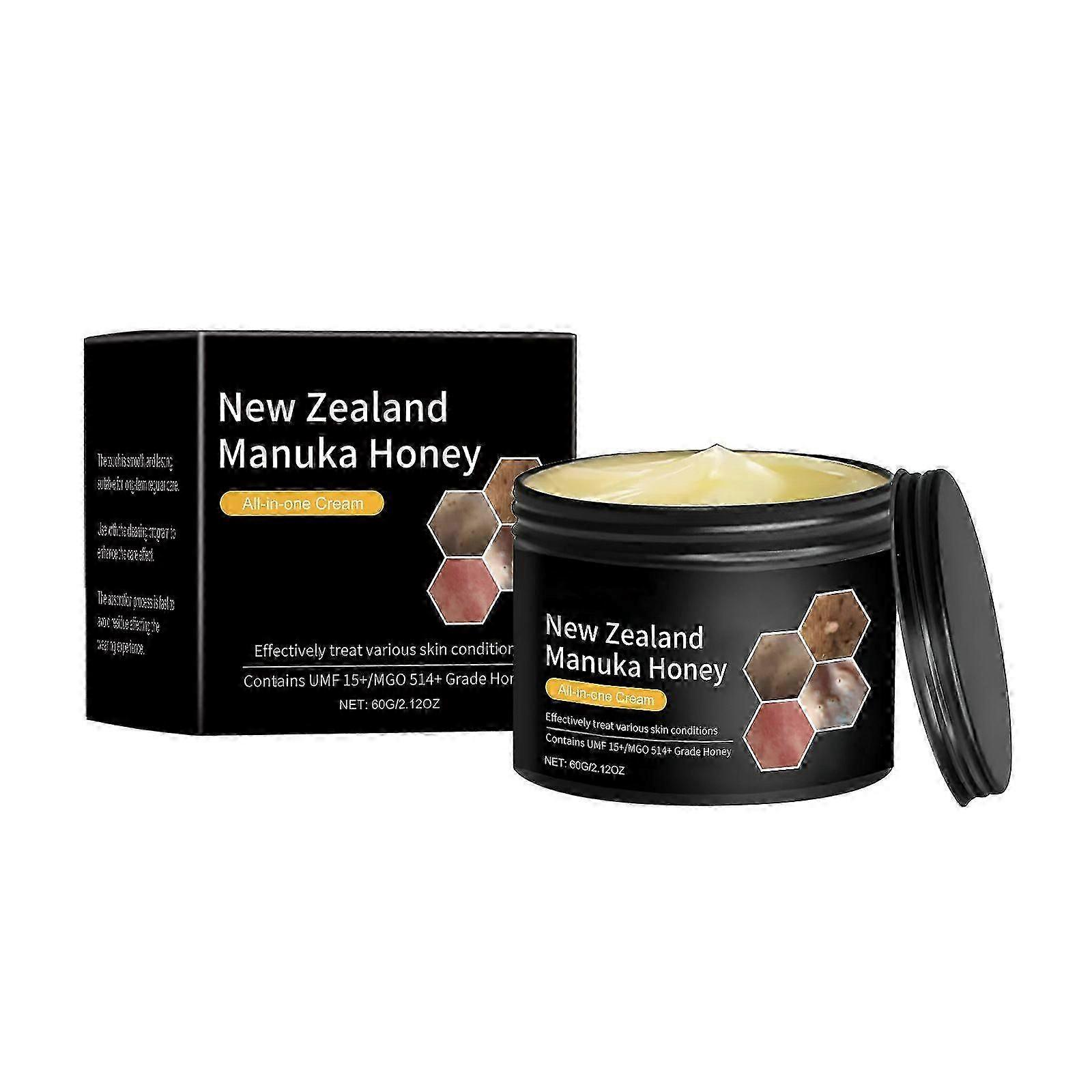 Manuka Honey All-in-one Cream, Skin Anti-Itch Soothing Cream, Soothing & Calming Formula Moisturiser for Skin Redness and Discomfort