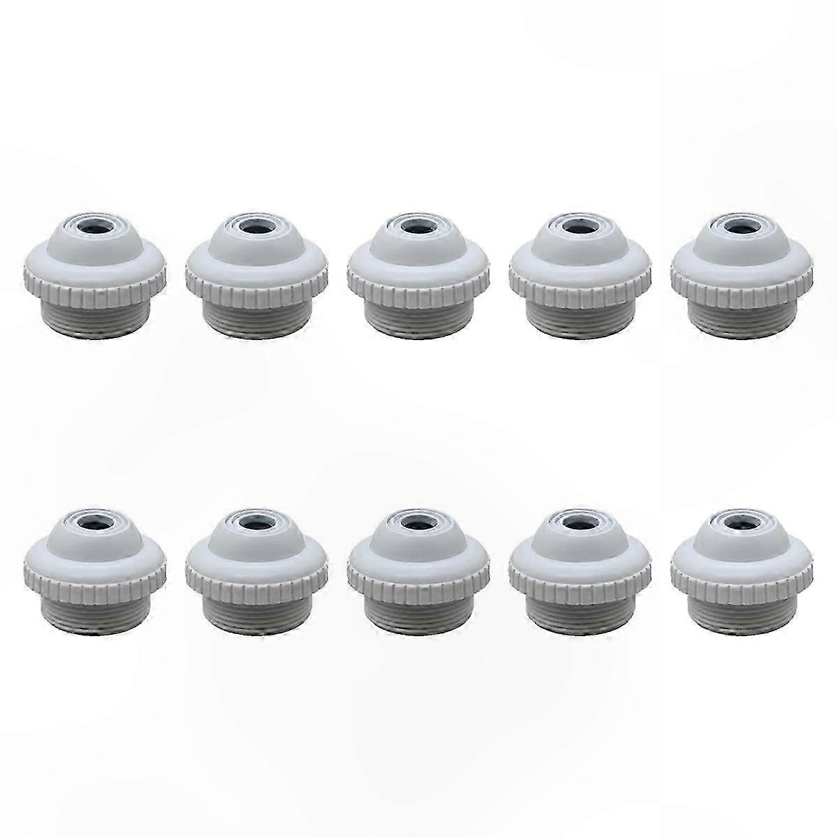 Adjustable Spa Jet Fittings for Pool and Bath Use - 10 Pack Massage Nozzles with Inlet and Outlet Connection
