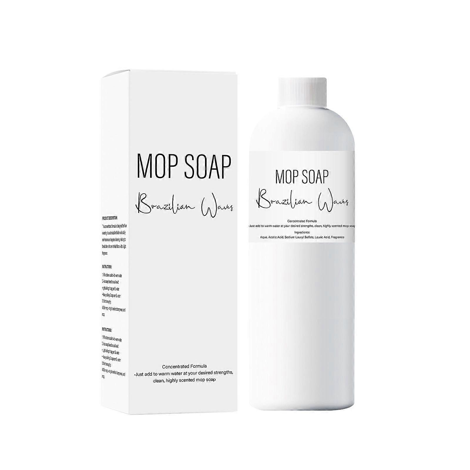 120ml Scented Mop Soap for Floor Cleaning, Mop Soap Brazilian Waves, Luxury Liquid Multipurpose Cleaner for Bathroom & Kitchen Multisurfaces