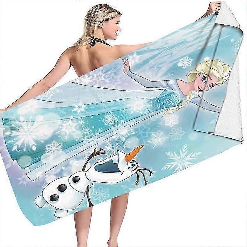 Frozen Bath Towel 70 x 140 cm Ice Queen Beach Towel Sauna Towel - Perfect for Fitness, Travel, Sports, Hiking, Outdoor Sauna Yoga