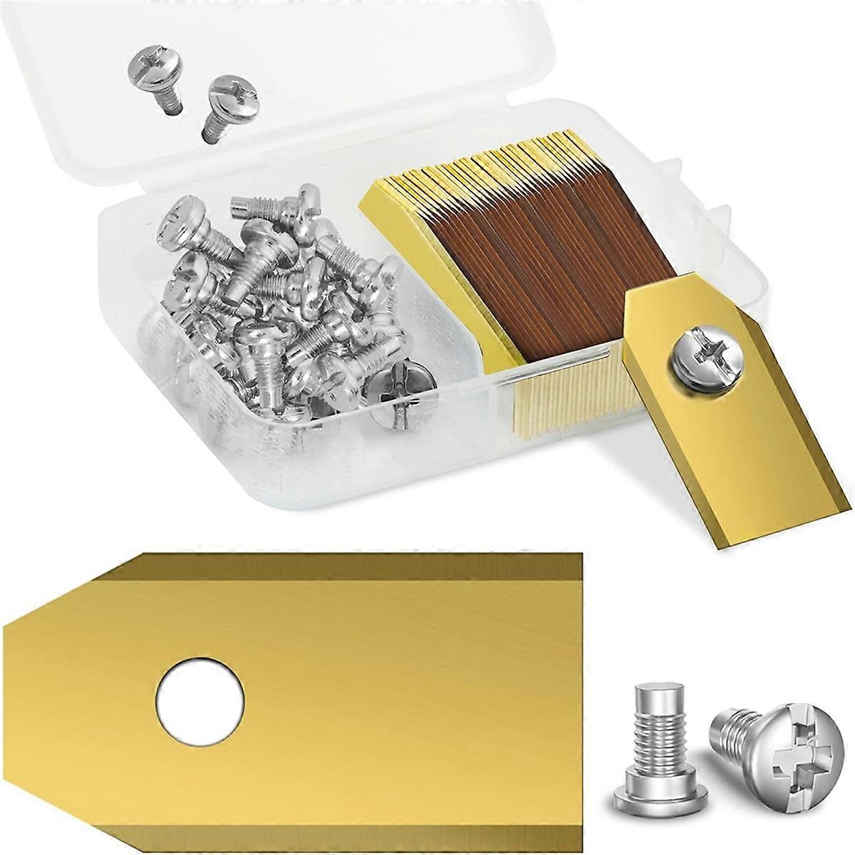 Pack of 40 Robotic Lawnmower   Stainless Steel with Titanium Coating, Replacement   for ,