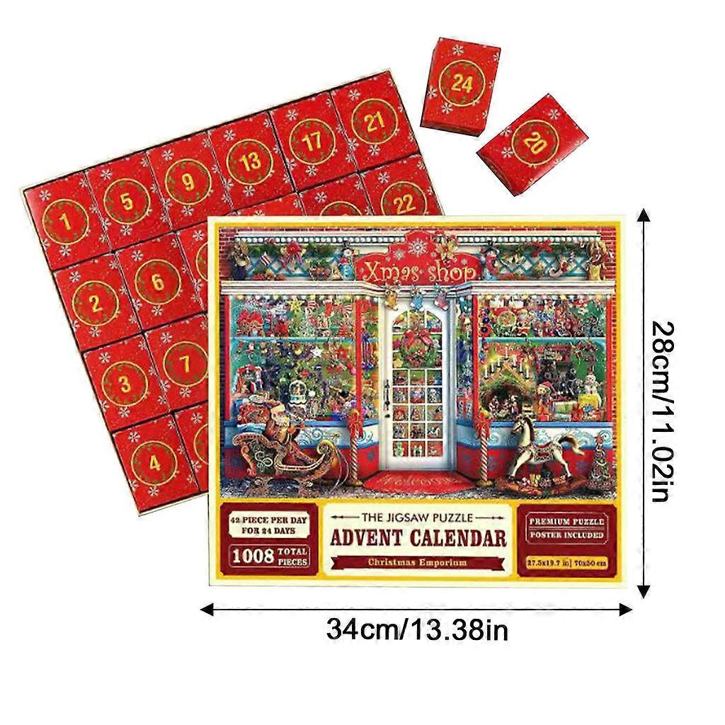 Christmas Advent Calendar, 1008 Piece Christmas Jigsaw Countdown Calendar - Type B_1