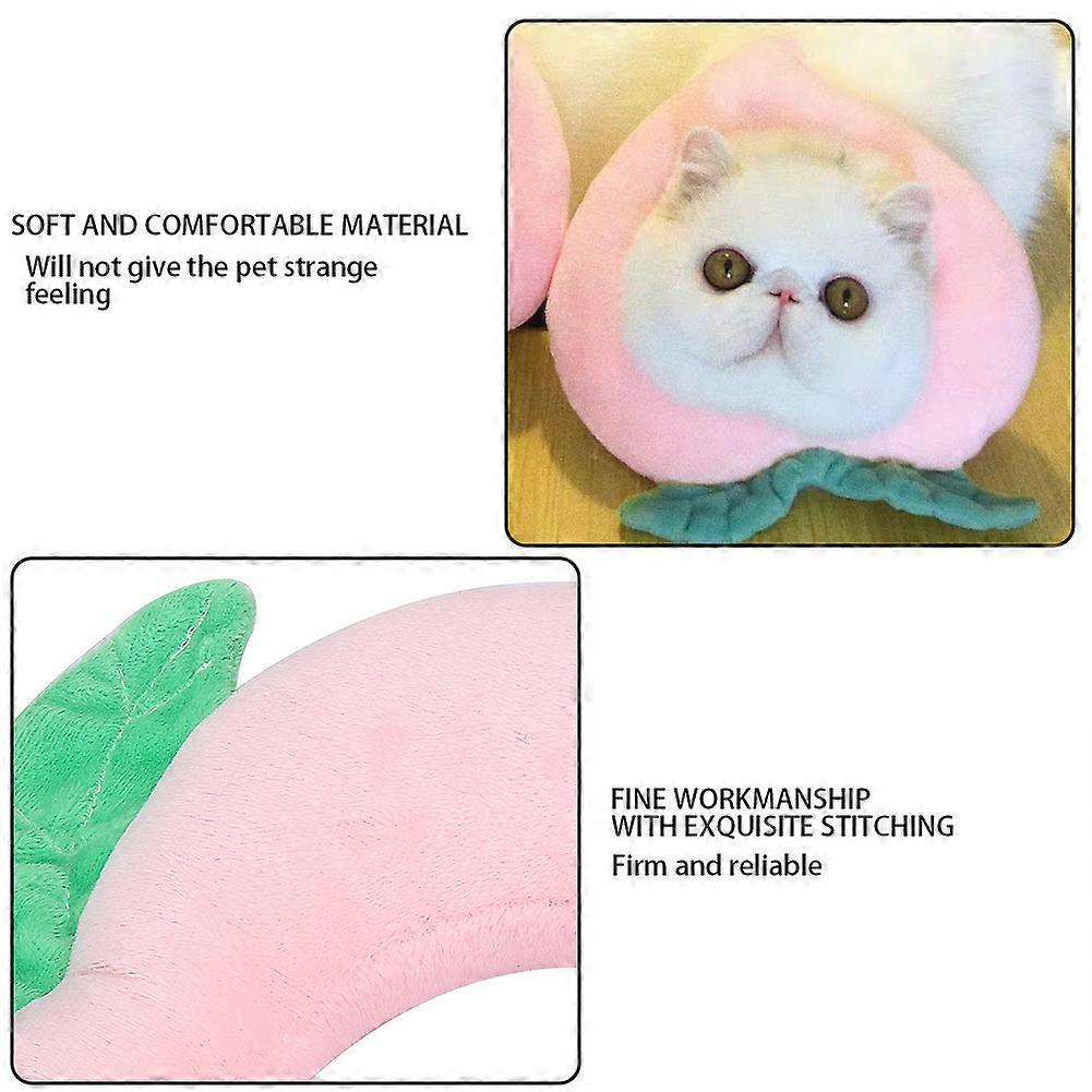 Polyester Sponge Peach Cat Collar S 23cm Neck Soft Recovery Ring