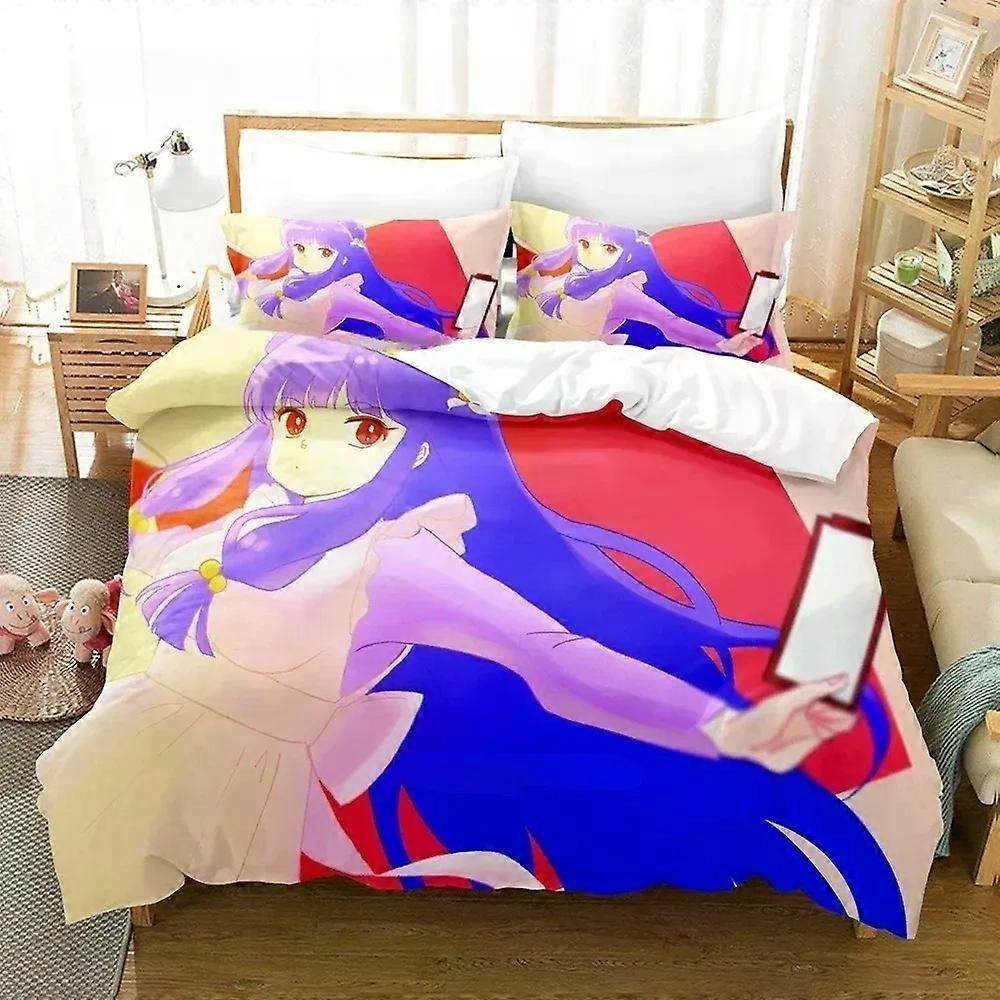 TE1958 Ranma 1/2 Sängkläder Set Enkelrum Tvåbäddsrum Full Queen King Size Påslakanset Vuxna Pojkar Sovrum Påslakan Set 3D-tryck Anime