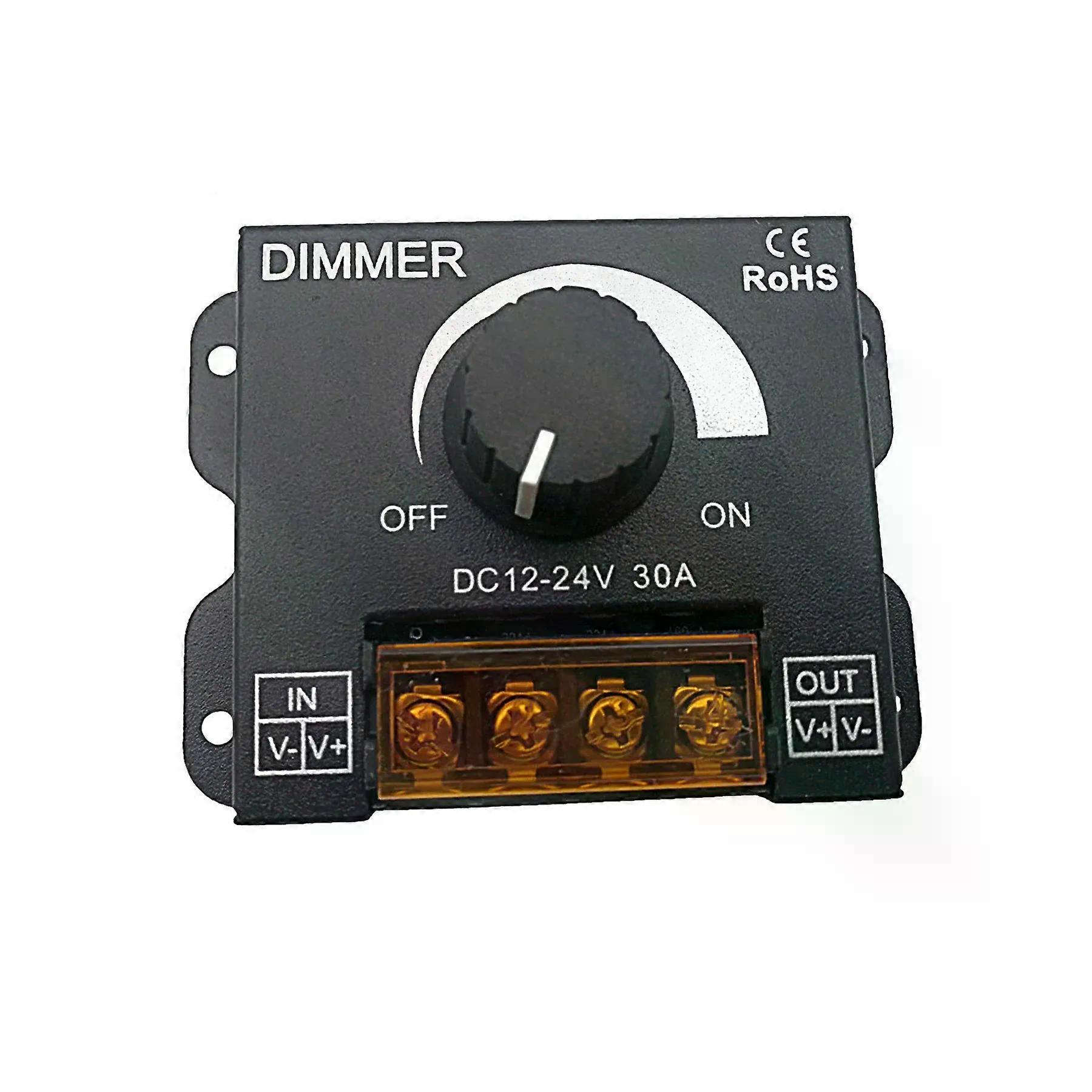 DC12V-24V LED Switch 30A 360W Voltage Regulator Adjustable Controller For Strip Light Lamp Dimming Dimmers