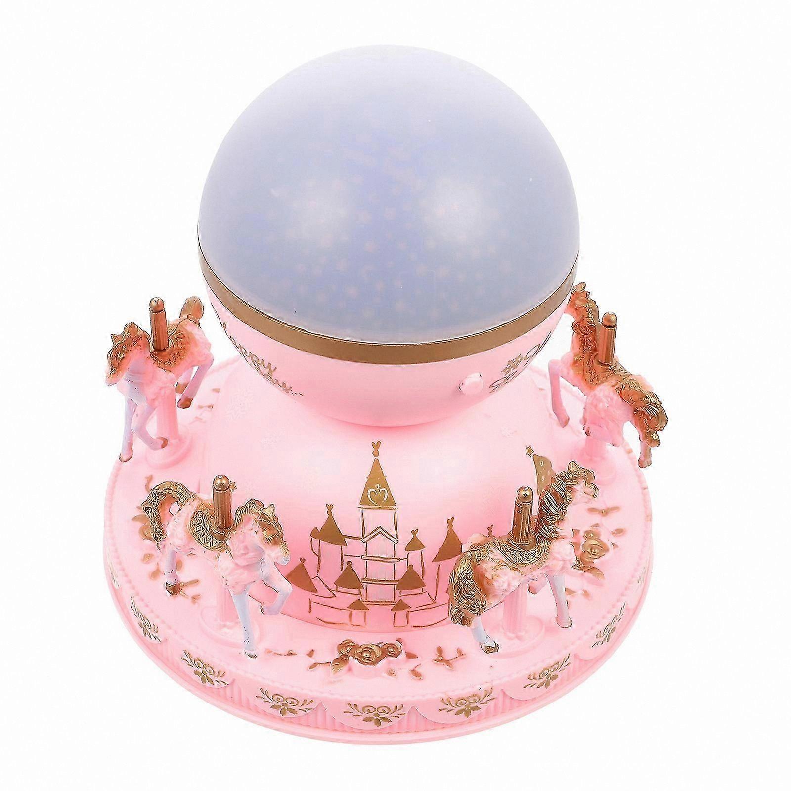 Musical Projection Lamp with Carousel Design and Music Playback for Kids 1 Set