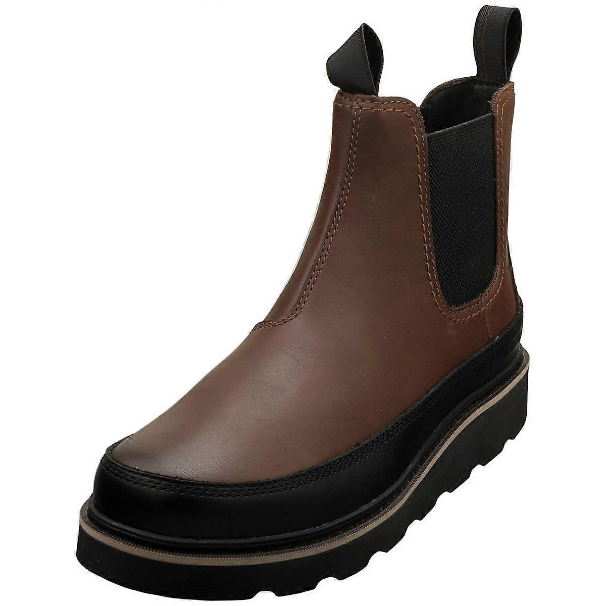 SOREL Slabtown 62 Waterproof Mens Chelsea Boots in Tabacco Black