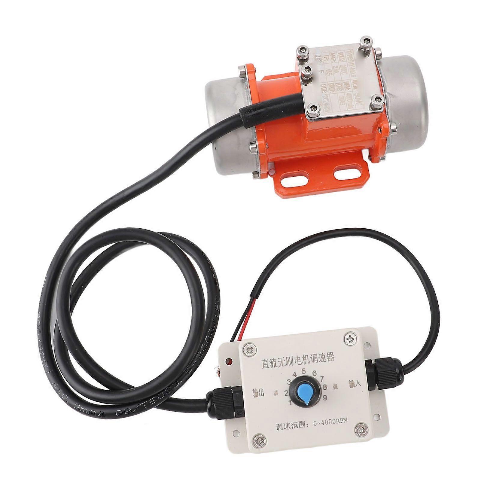 Concrete Vibrator Vibration Motor with Speed Controller DC 24V Brushless IP65 Aluminum Alloy Electric Concrete Vibrating Motor 50W