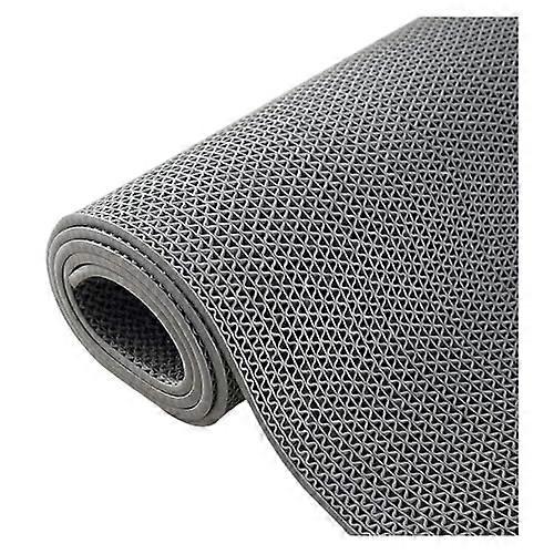 AntiFatigue Work Mats Drainage Rubber Floor Mat 0.22 In Thick NonSlip Roll Mat PVC Mesh Hollow Grey 0.9x3m / 3x10ft