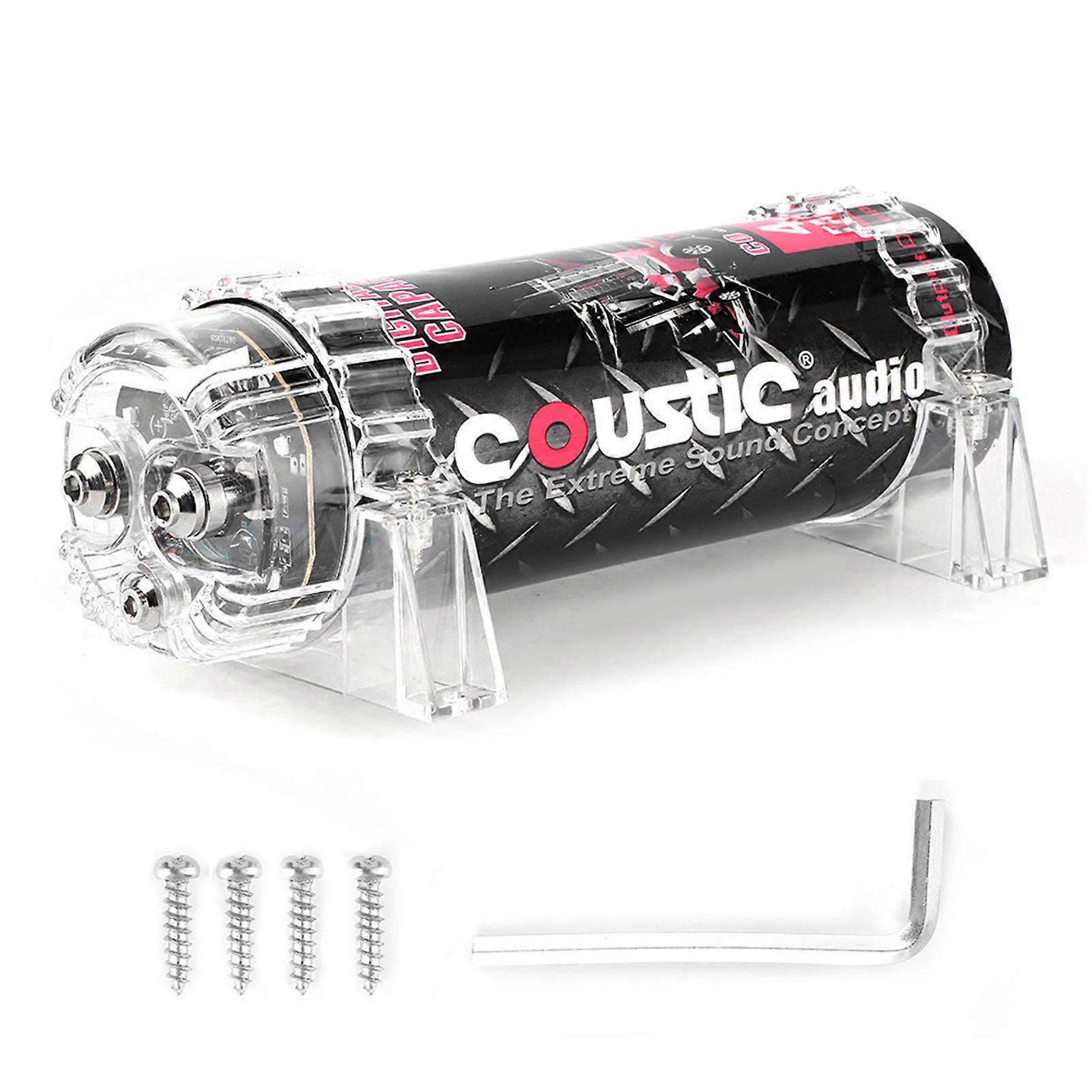 4 Farad Power Capacitor with LED Voltage Display and Car o Amplifier