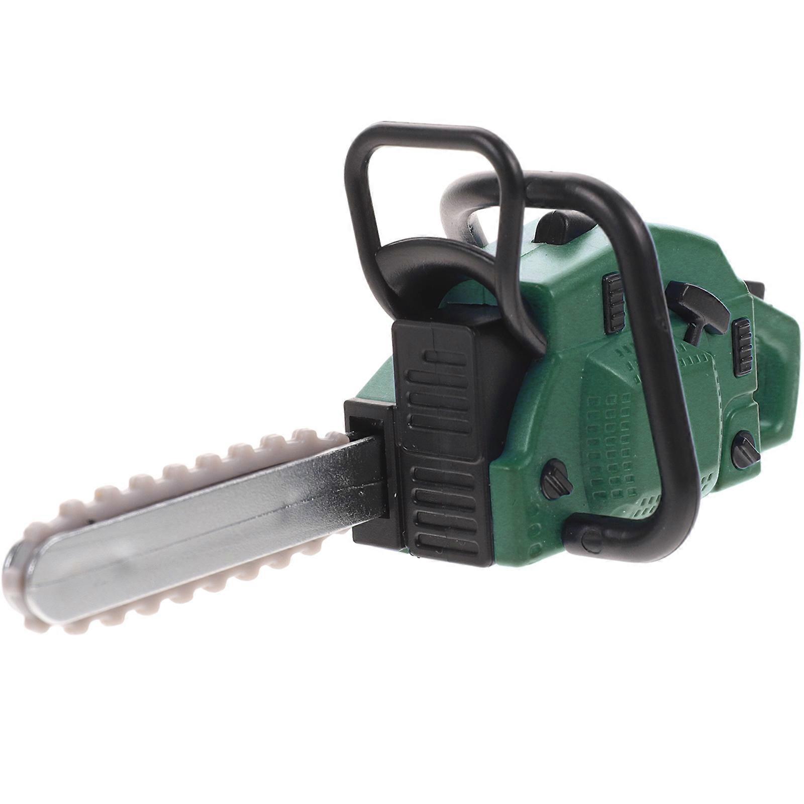 Mini House Decor with Mini Chainsaw Model 2Pcs Simulated Chainsaw Prop