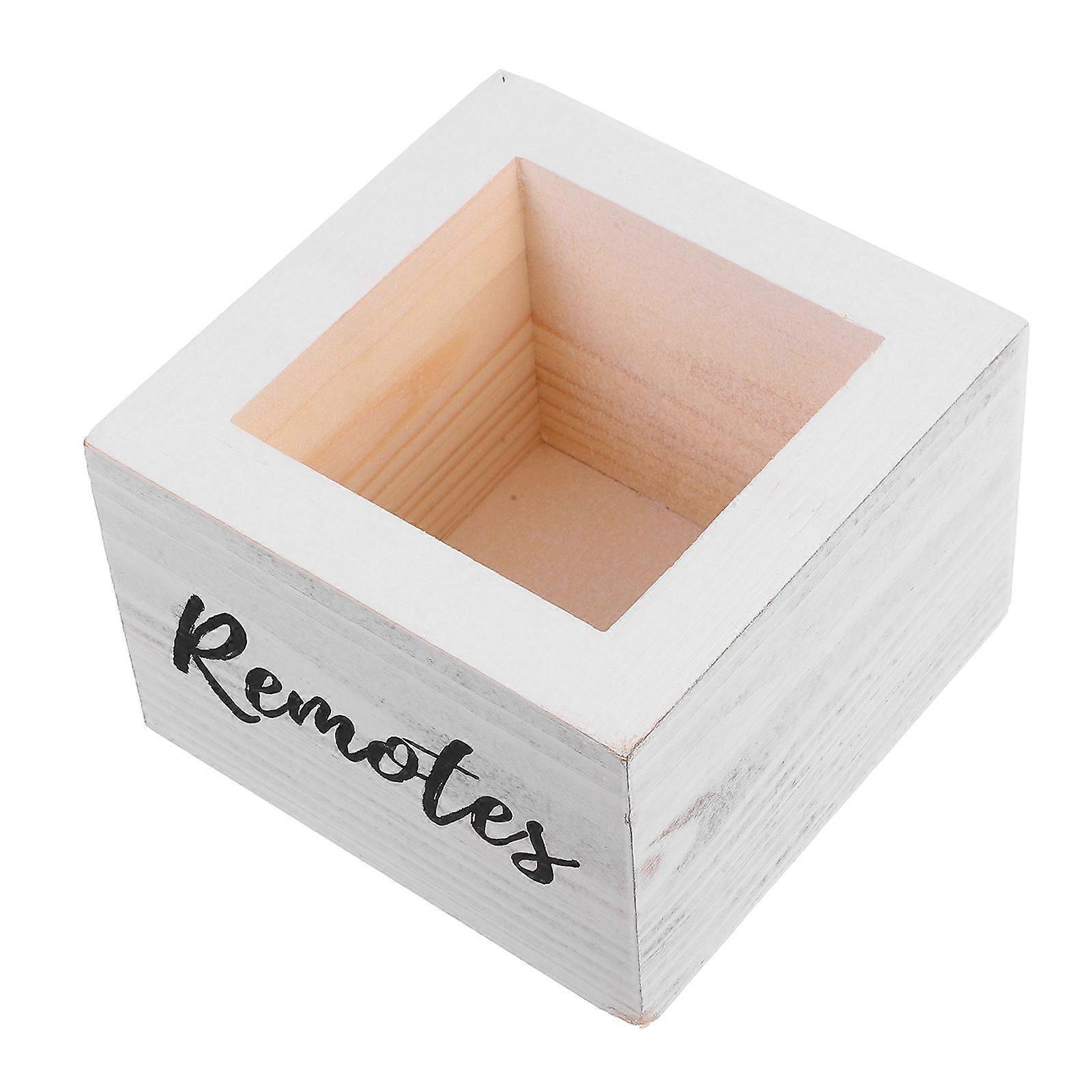 Wooden Remote Control Holder for Table Remote Storage Box 3Pcs