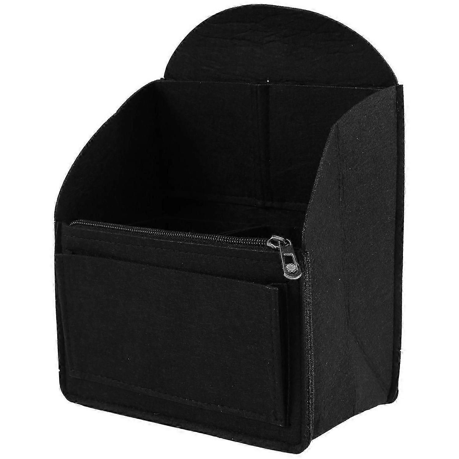 Felt Backpack Insert Storage Bag Men Women Shoulder Tote(Black)