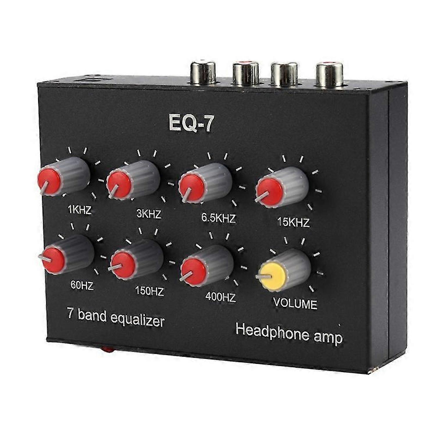EQ-7 Car Audio Headset Amplifier 7-Band EQ Equalizer 2 Channel Digital Sound Equalizer