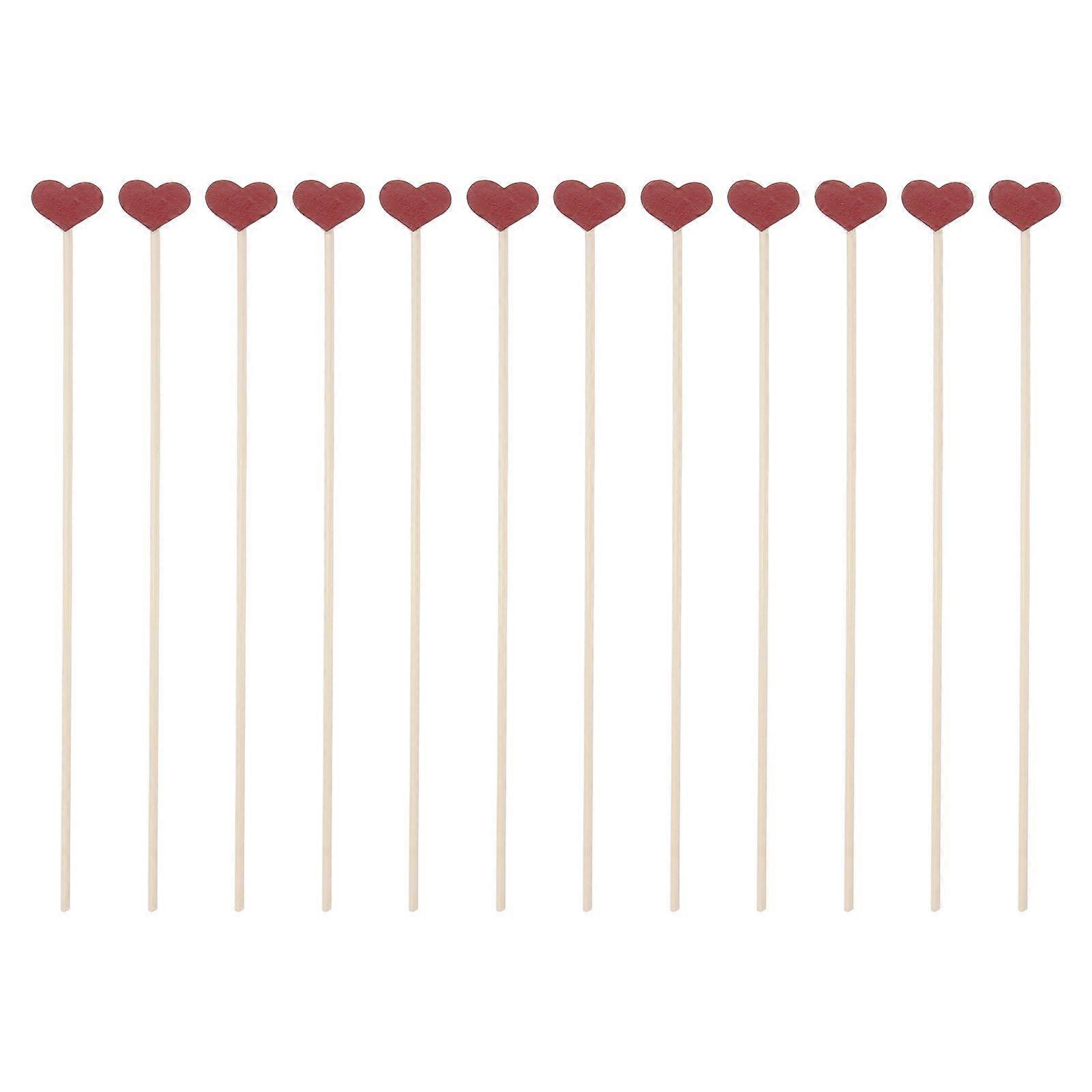 12Pcs Home Heart Shaped Aroma Sticks Decorative Aroma Diffusing Accessories