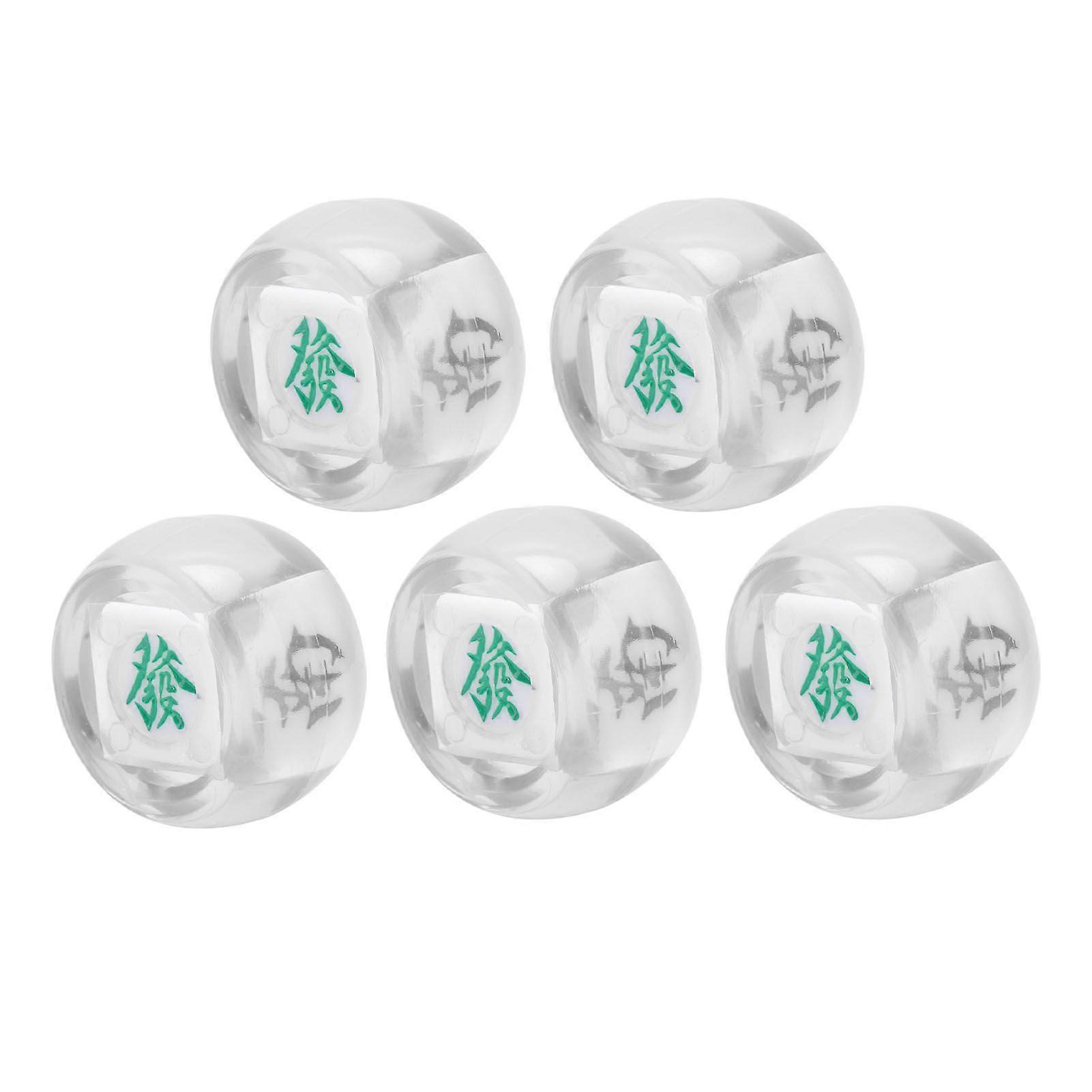 5Pcs Mahjong Wind Direction Dice East South West North Sphere Entertainment Game Dice Transparent