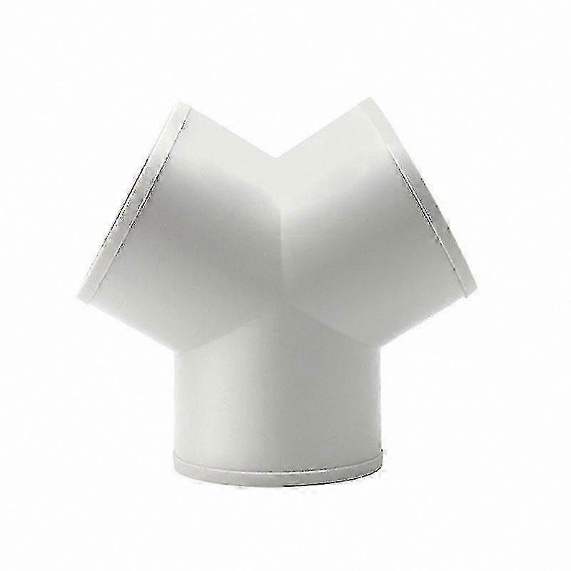6 Inch White PVC Circular Vent Y Splitter for 150mm Round Duct Flexible Hose Connector Equal Airflow Distribution