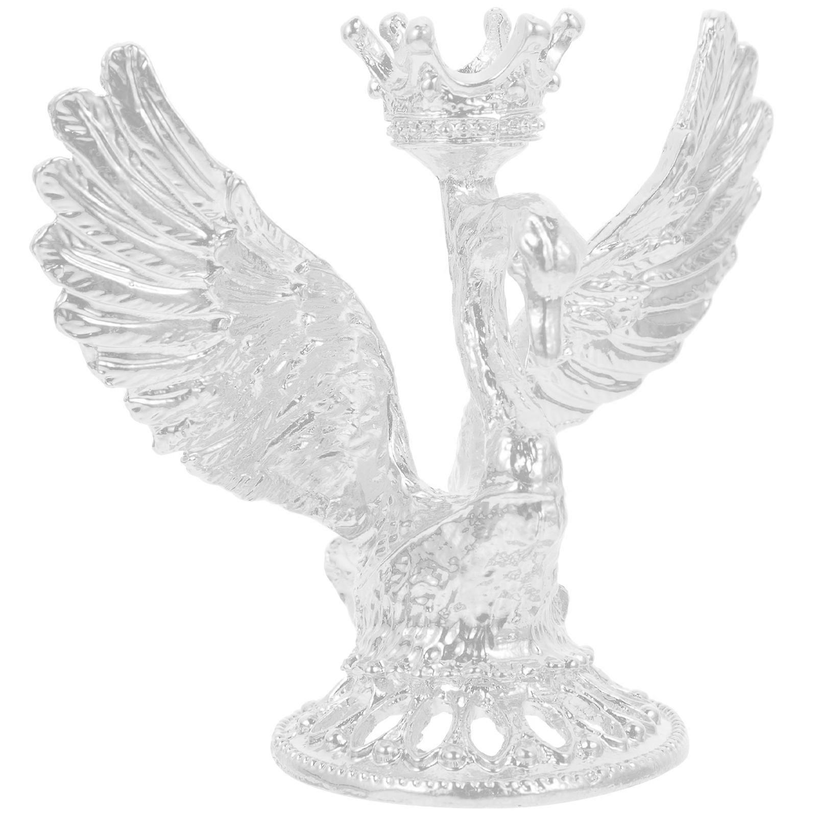 Swan Shaped Alloy Crystal Ball Holder Display Stand for 3Pcs Spheres