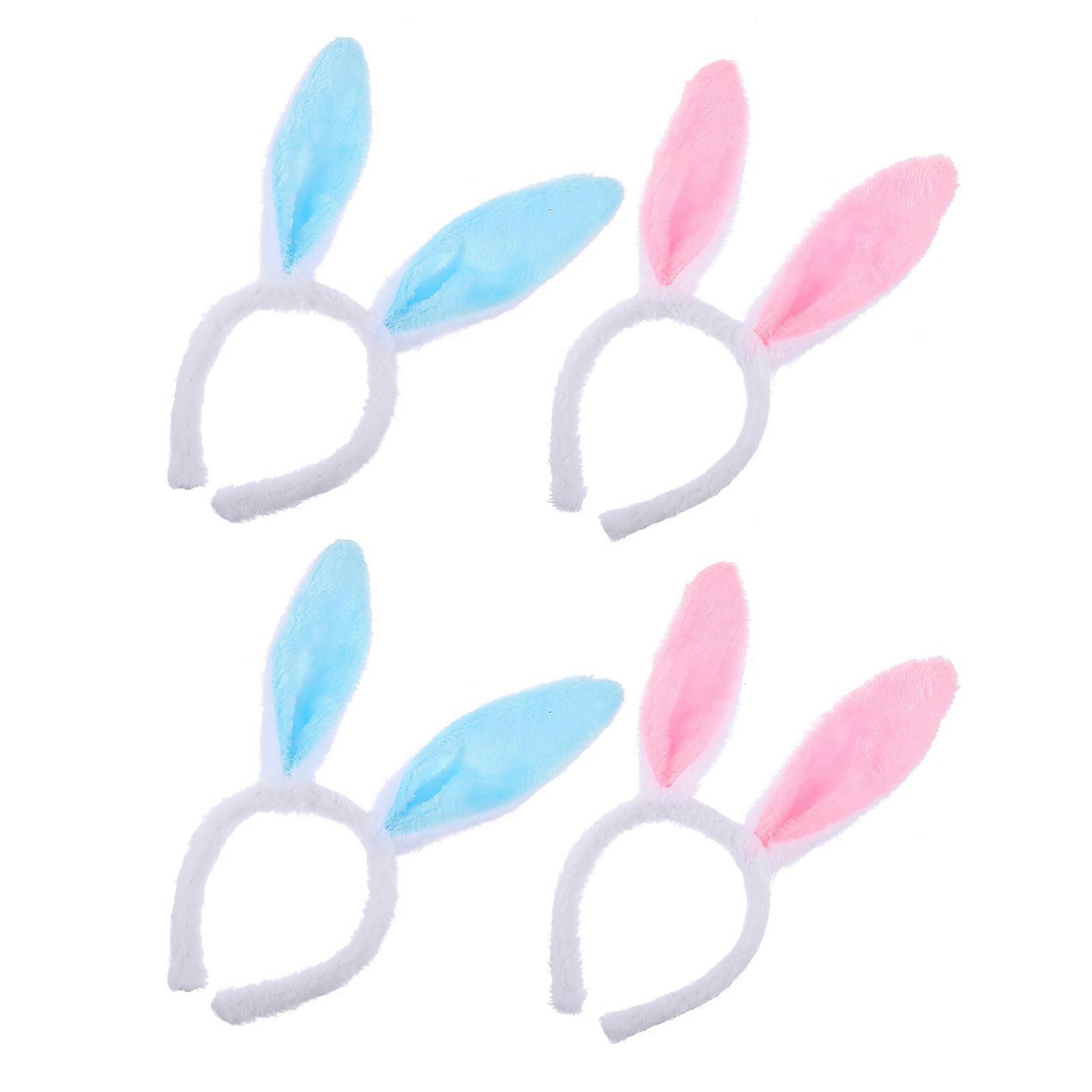 Rabbit Ear Headbands Assorted Color Bunny Ear Headband for 8 Pieces