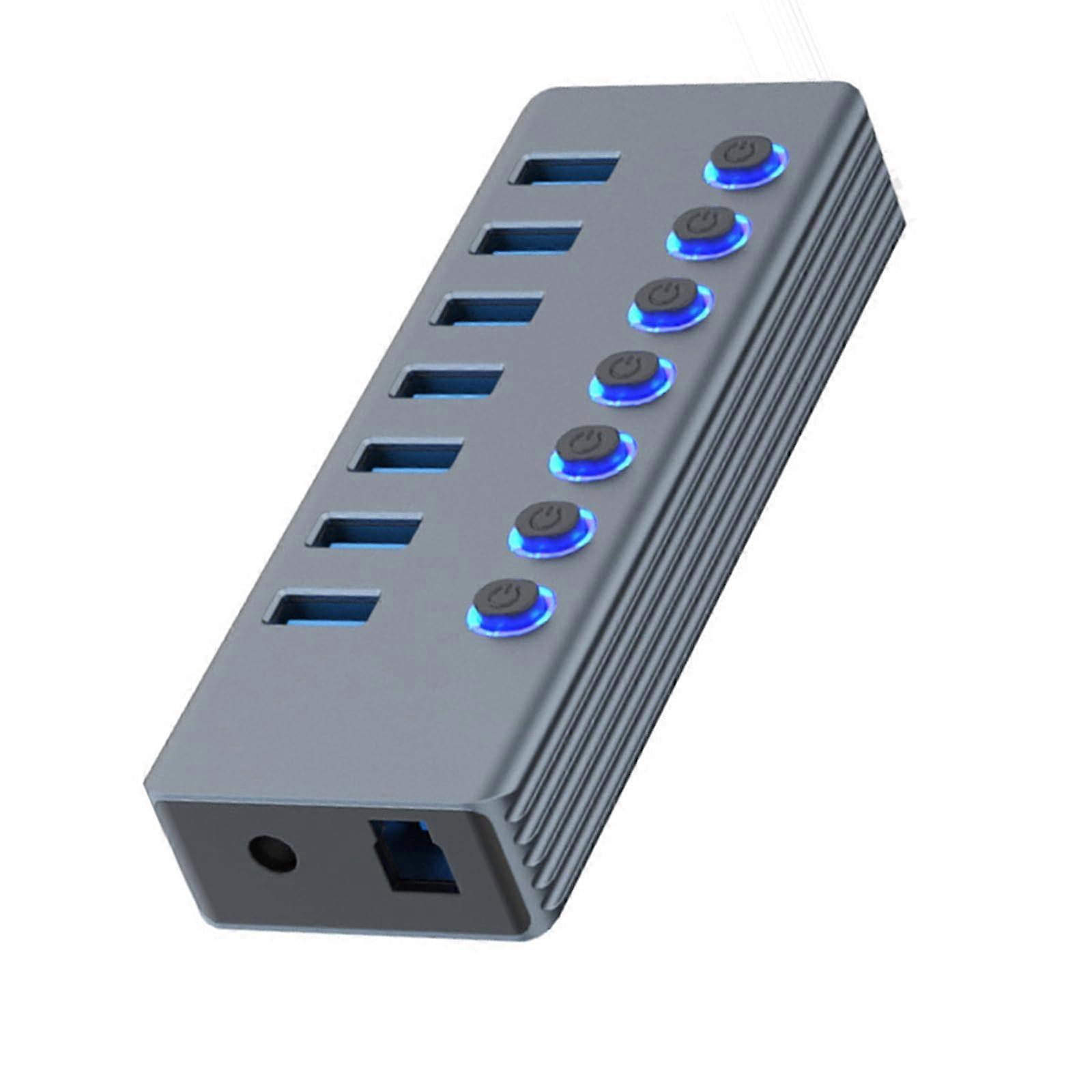 USB3.0 Extension Hubs 7 Port With Individual LED Indicators For Efficient Data Transfer On Computer Windows Compatible