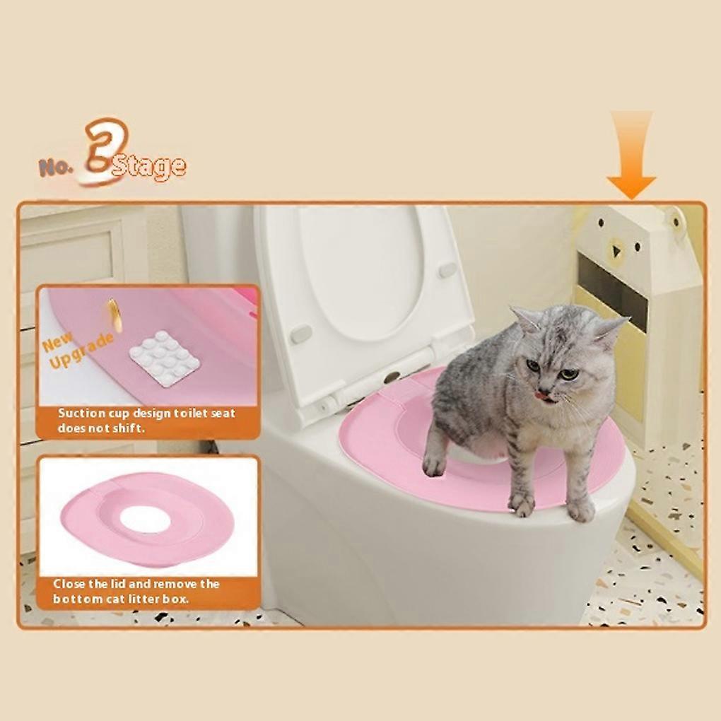 Cat Training Kit Reusable Pet by Tool Lid Detachable With Two Suction Cups PP Material for Indoor Cat Home Hygiene