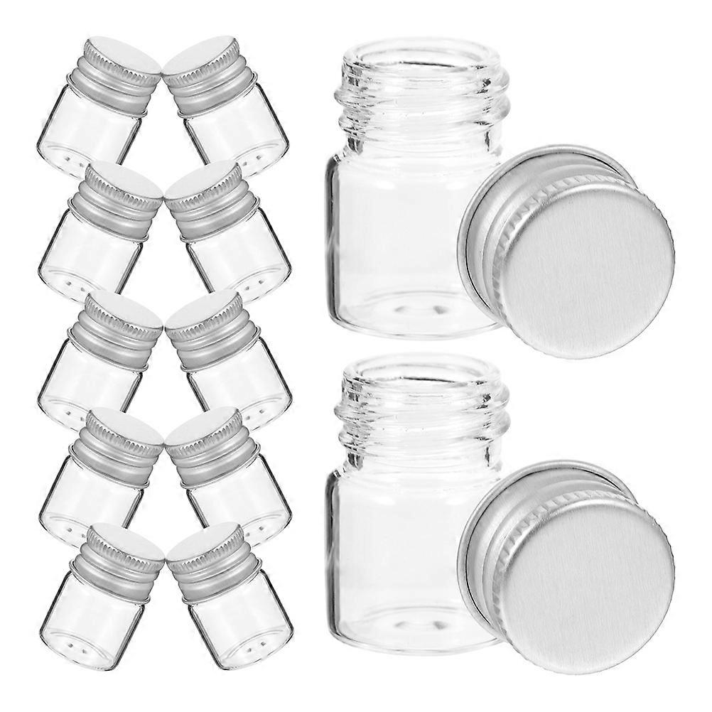 Transparent Glass Sample Bottles Mini Vials for Storing Things 72Pcs