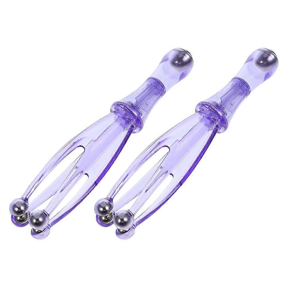 Finger Massager Handheld Roller Tool for Blood Circulation 6Pcs Violet