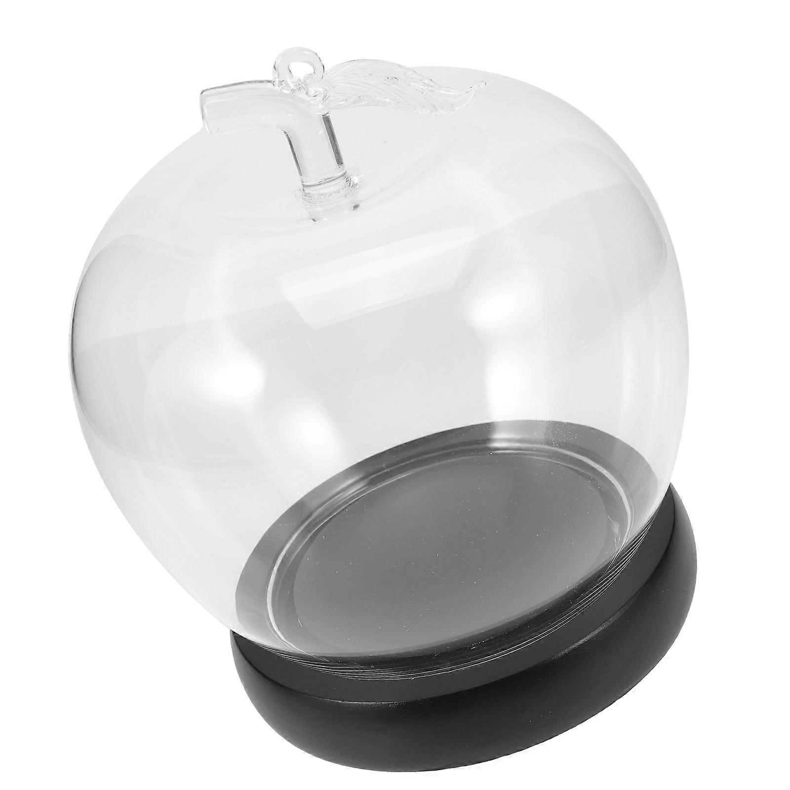Flower Glass Cover Apple Design for Display 4Pcs with Glowing Base
