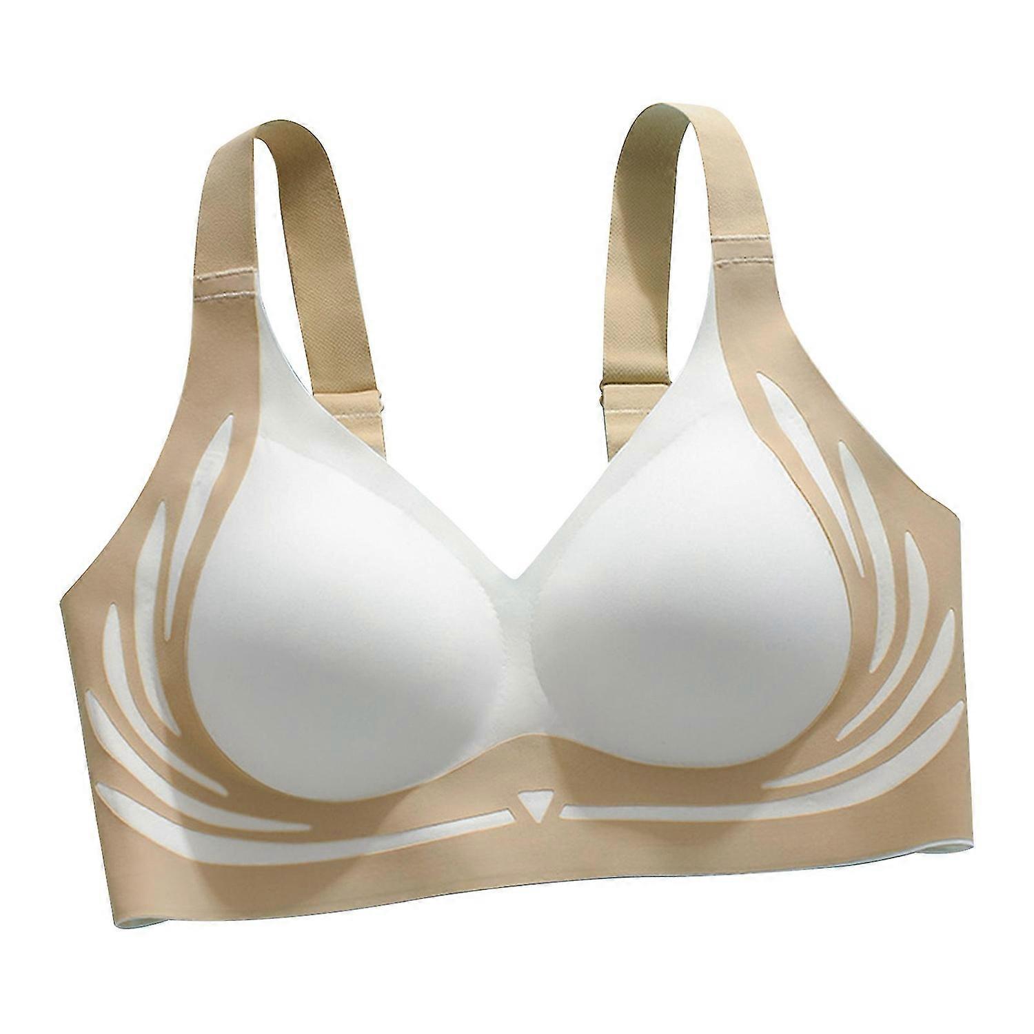 Smoothing Wireless Push-Up Bra for Women, Anti-Sagging Full Coverage No-Underwire Comfy Support Bra for Everyday Wear