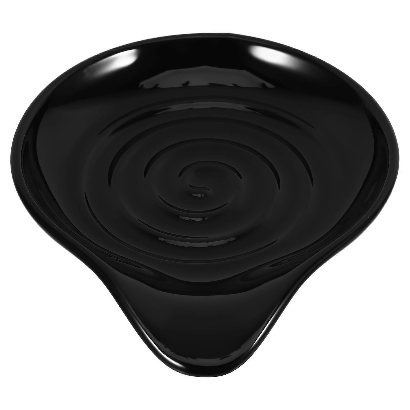 Black Ceramic Spoon Rest for Kitchen Counter with Multi-Functional Utensil Holder 5Pcs