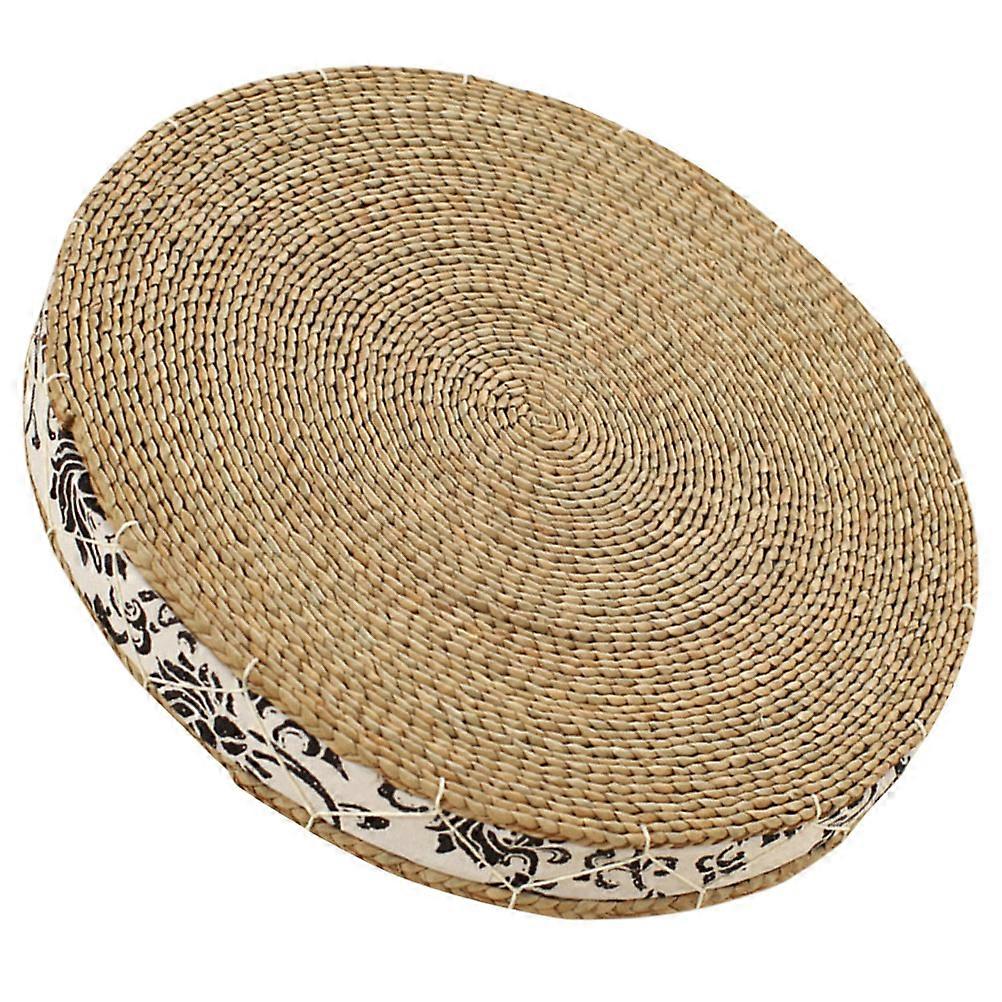 Light Brown Round Floor Pad For Yoga Enthusiasts Home Decoration Diameter 30cm Simple Style 2Pcs