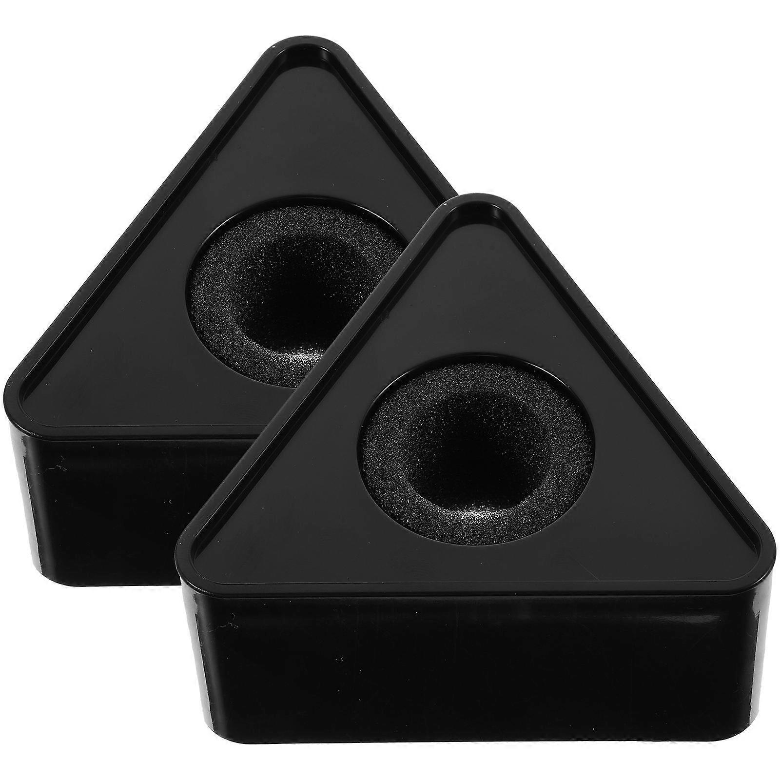 8 Pcs Triangle Shaped Logo Display Microphone Station Flag Ideal For Advertising With Simple Practical Design Black