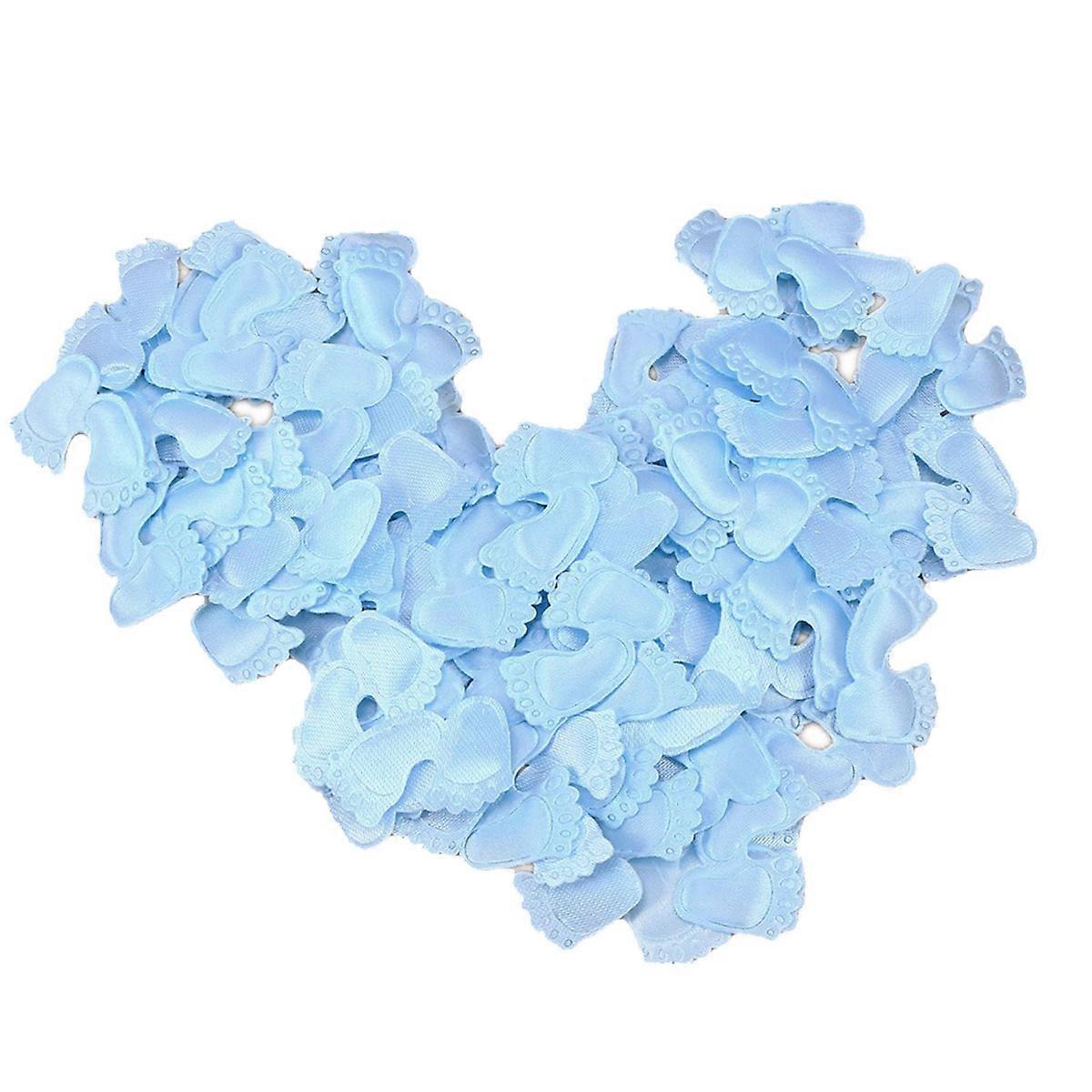 Foot Prop Cloth Footprint Decor for Party Use 100Pcs Blue