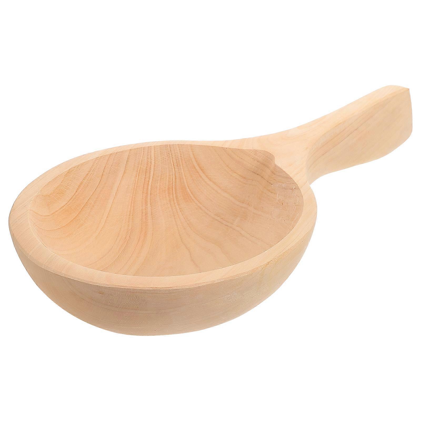 Water Ladle For Kitchen Bathing Ladle Beige 27.50X14.00X5.00CM Incense Cedar Wood Gardening Watering 1Pcs