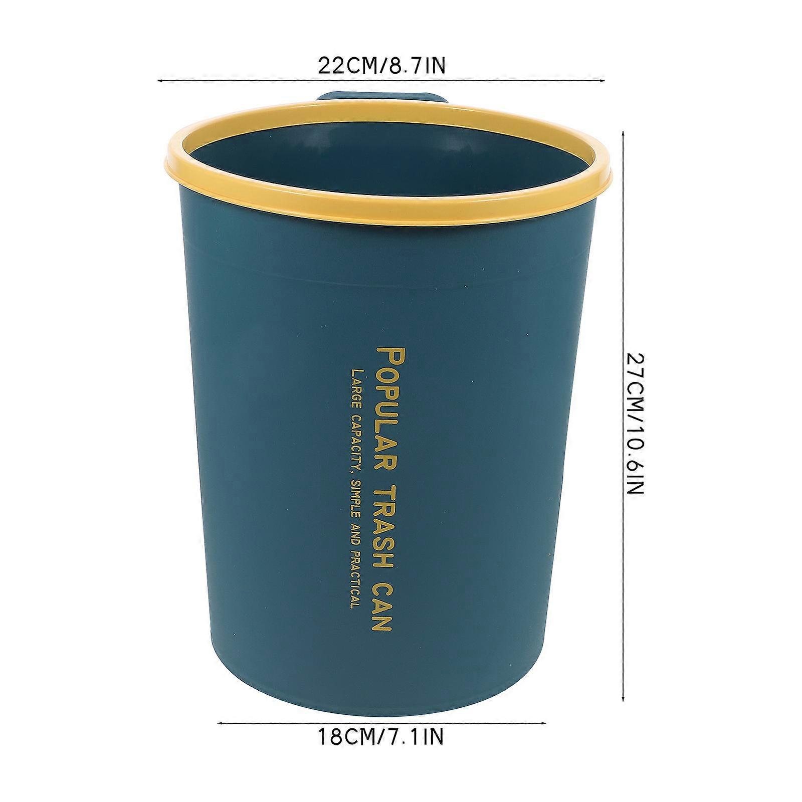 Practical Waste Storage Bathroom Garbage Can 2Pcs Navy Color