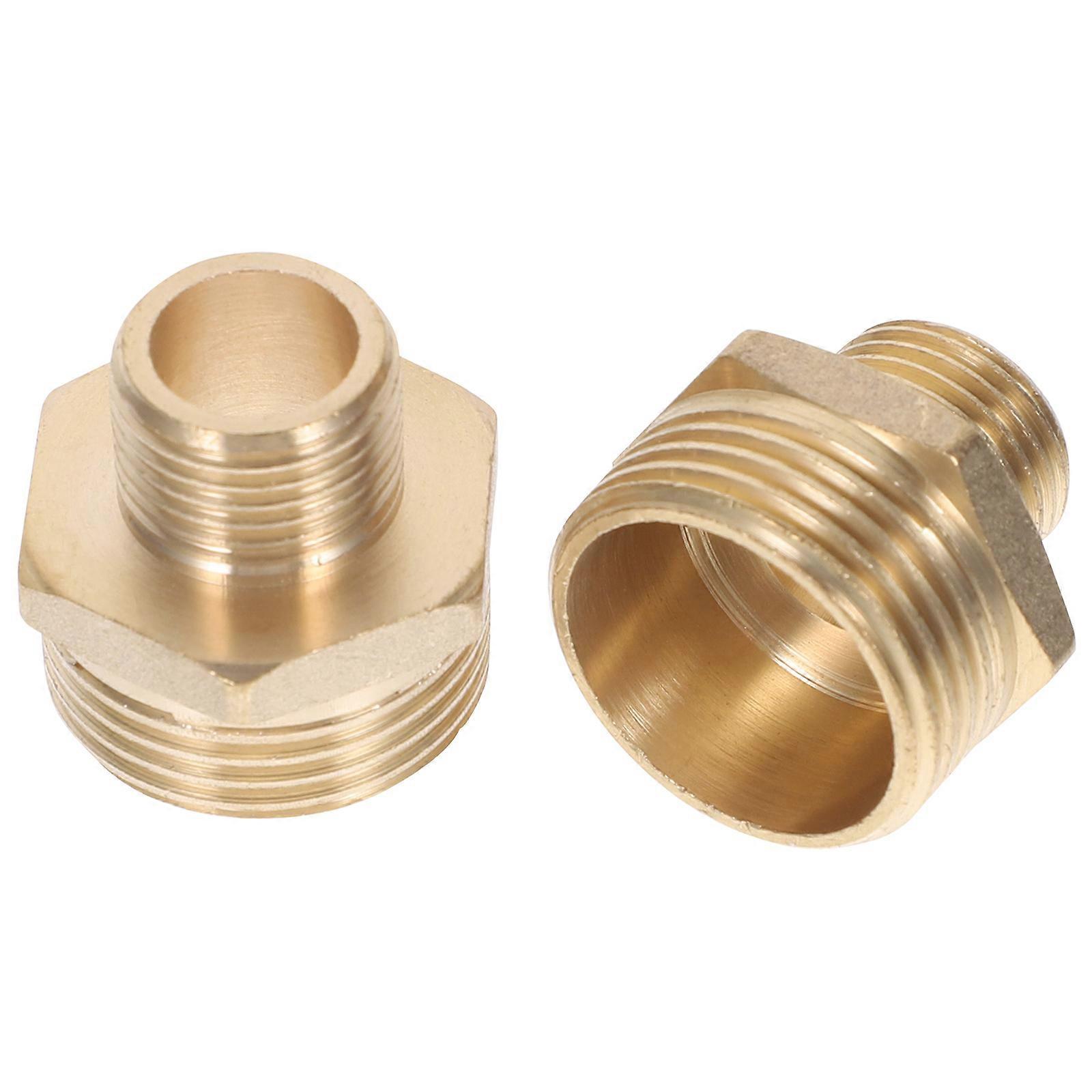 Quick Connect Hex Bushing Garden Hose Adapter for Pipe Use 8Pcs Brass