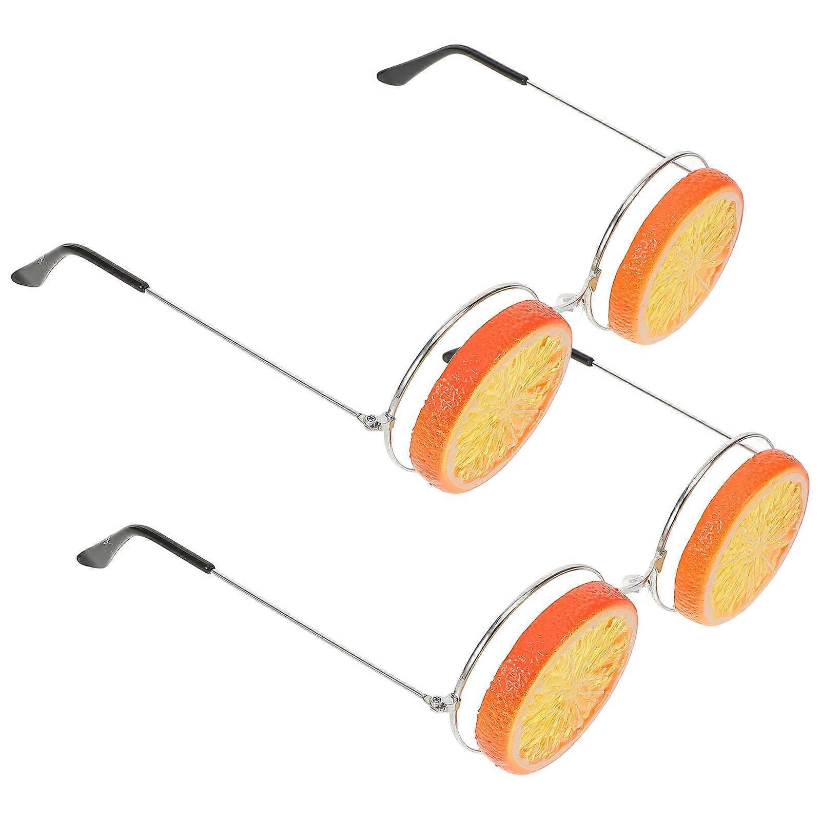 Citromos poharak dekorációhoz 2 db narancssárga tengerparti parti kellék