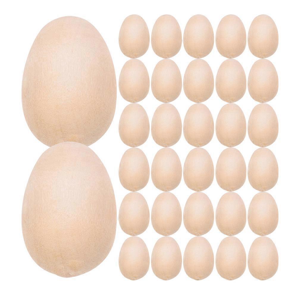 DIY Crafting Wood Eggs 400 Pcs Ideal Educational Tool Fake Eggs For Enhancing Hand-eye Coordination In Children