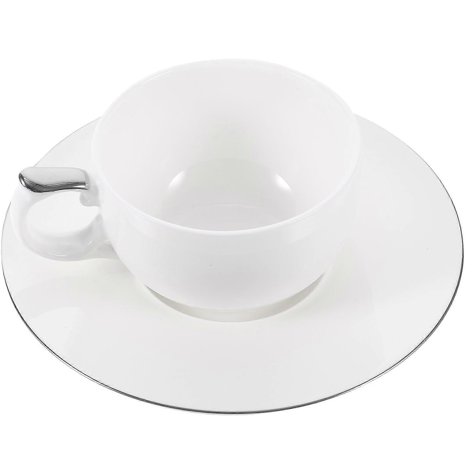 Coffee Cups With Saucers For Home Use Perfect For Adults 101-200ml Made From Ceramic Material 1 Set