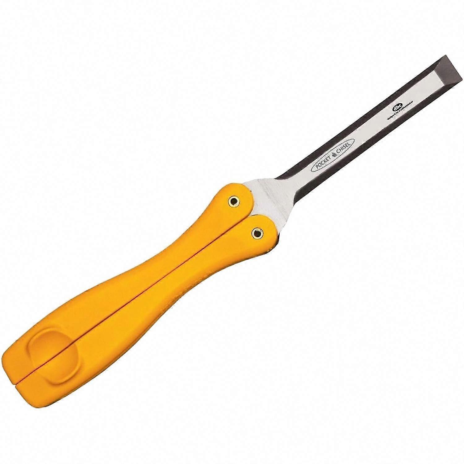 Fastcap 1/2" Pocket Wood Chisel with Foldable Yellow Handle for Woodworking