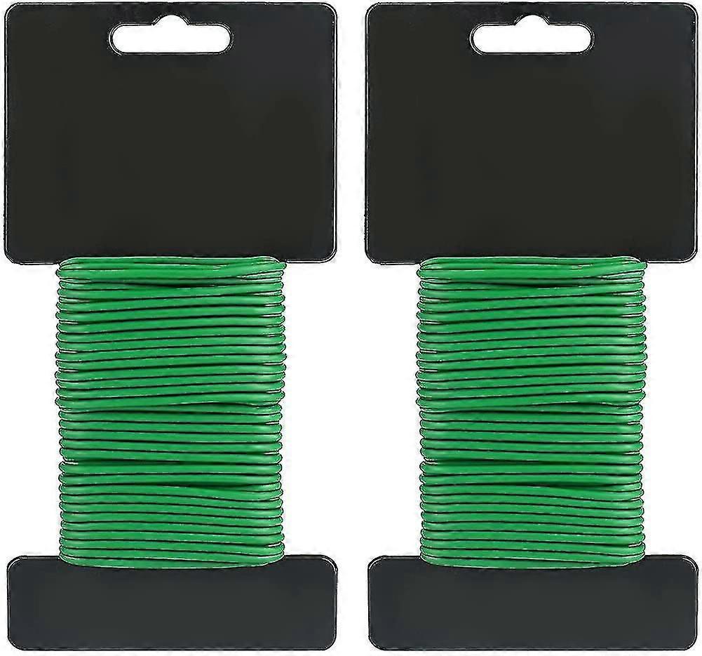 2pcs X10m 2mmグリーンガーデンソフトネクタイ、ガーデンフレキシブルワイヤータイプラントツイストワイヤー