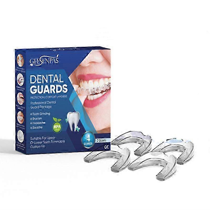 4pcs/box Anti Snore Mouthpiece Silicone Material 2 Regular+2 Large Prevent Teeth Grinding And Reduce Snoring Anti-snore Device