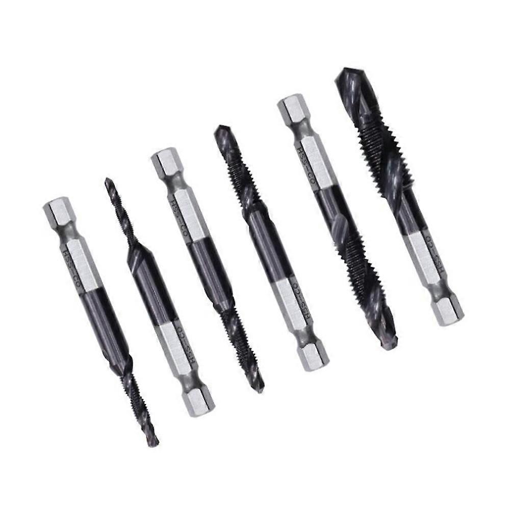 Durable Hexagon Spiral Drill Bits Set For Electric Drill Suitable For Industrial Applications And DIY Projects In Black Color 6Pcs