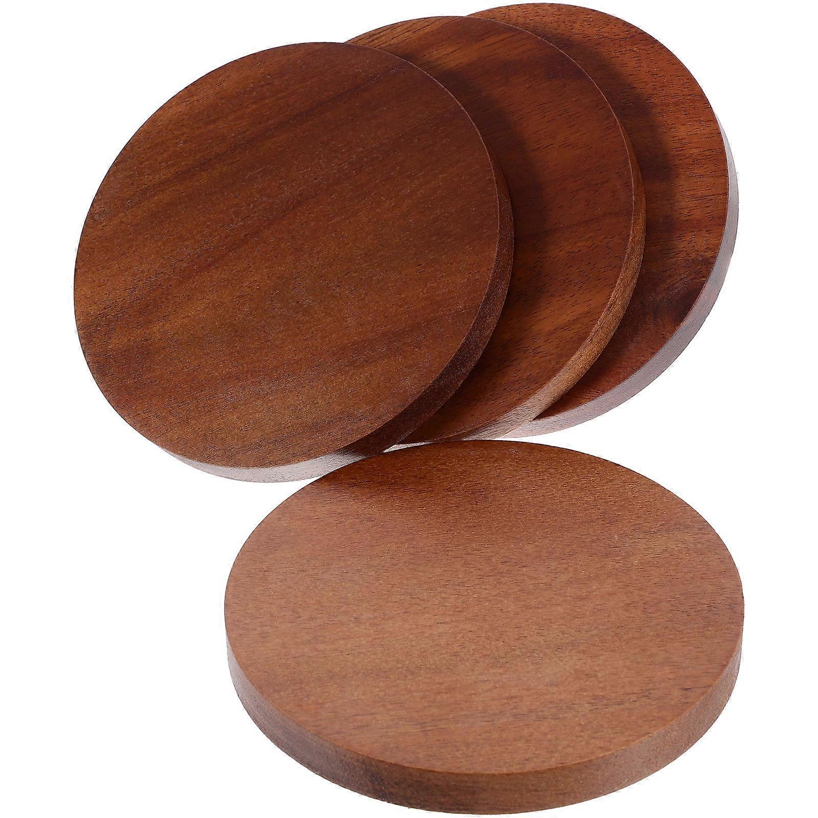 Wood Coasters for Drinks Heat Resistant Round Coasters Bulk 20Pcs