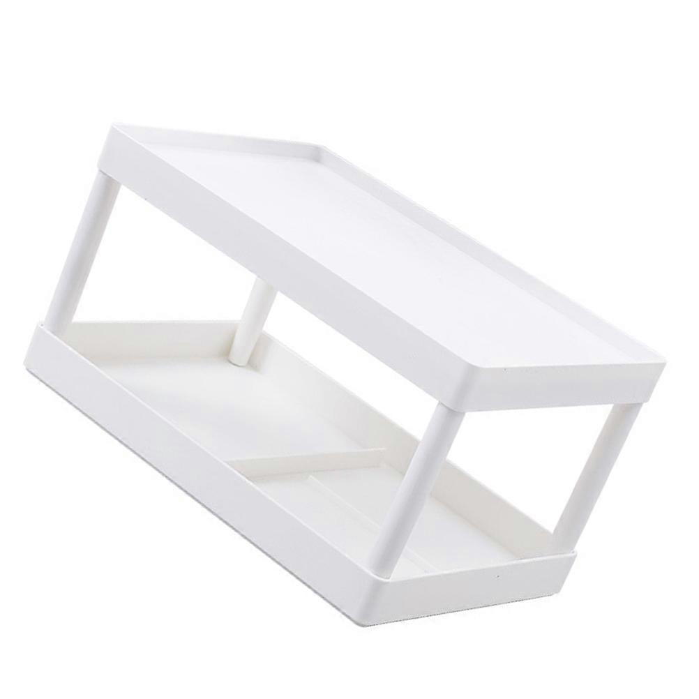 Rectangular Cosmetics Storage Rack For Small Space Organization In White 11X7.39X5.89Inch Designed For Condiments Storage 2Pcs